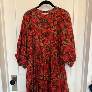 Sundry Frida Floral Swing Babydoll Dress- Small